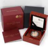 An Elizabeth II 2019 Royal Mint gold proof full sovereign coin, limited edition no. 748 of 9500,