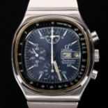 OMEGA - a Vintage stainless steel 'TV Dial' Speedmaster automatic chronograph bracelet watch, ref.