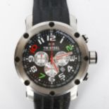 TW STEEL - a stainless steel Dario Franchitti Indy 500 quartz chronograph wristwatch, ref. TW608,