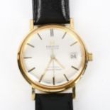 TISSOT - a gold plated stainless steel Visodate Seastar Seven automatic wristwatch, silvered dial