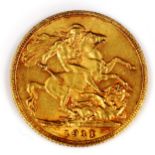 A George V 1911 gold full sovereign coin, 7.9g