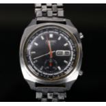 SEIKO - a Vintage stainless steel 'Pulsations' automatic chronograph bracelet watch, ref. 6139-6022,