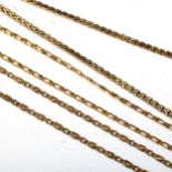 3 x 9ct gold chain necklaces, 20.4g total (3) No damage or repairs