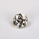 An unmounted 0.42ct old-cut diamond, colour approx J/K, clarity approx SI2/I1, 4.80mm x 2.70mm
