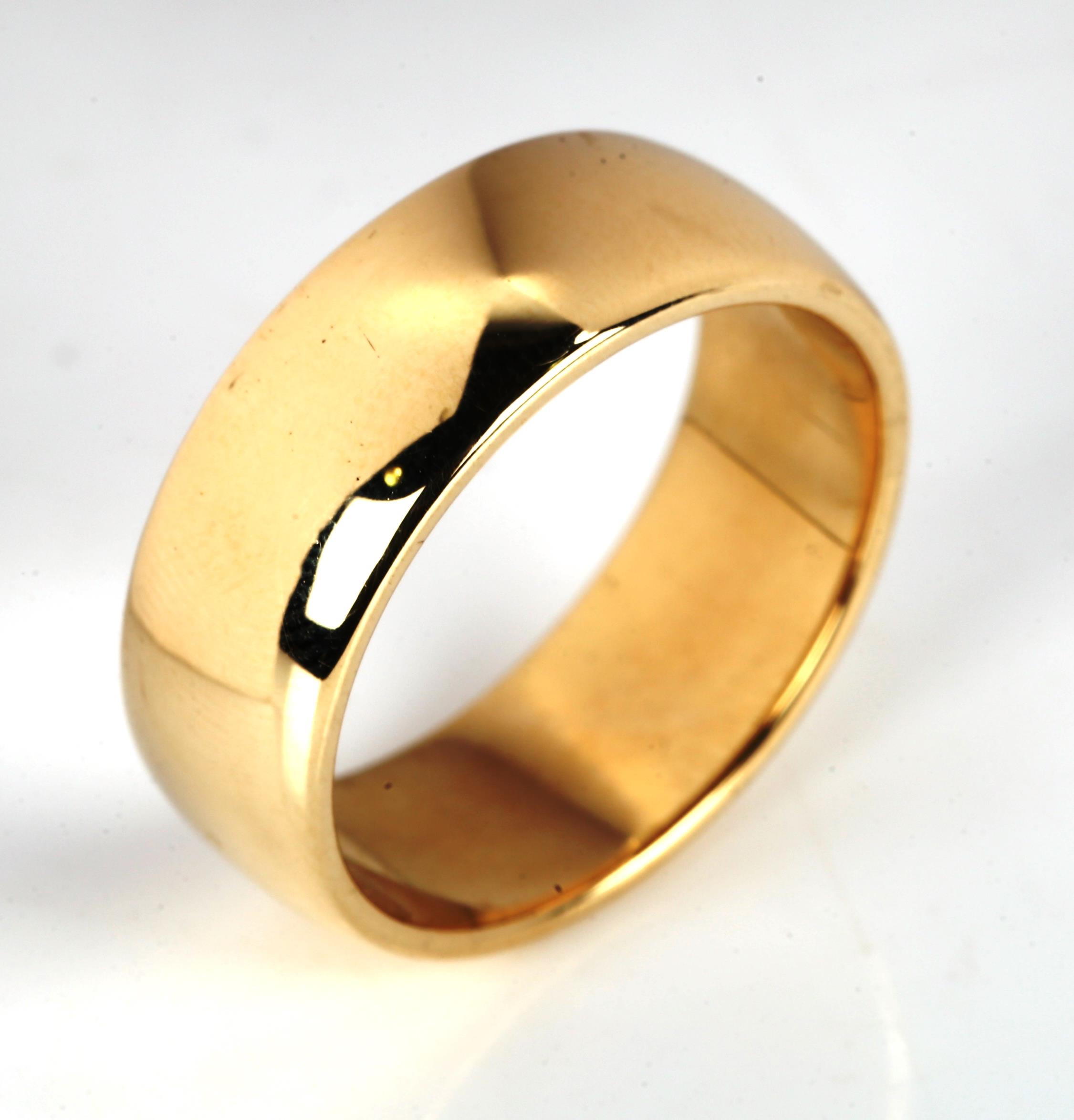 A late 20th century 9ct gold wedding band ring, maker's marks EJ Ltd, hallmarks Birmingham 1972, - Image 2 of 4