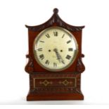 A 19th century chinoiserie brass inlaid mahogany pagoda 8-day mantel clock, by Warre of Bristol,