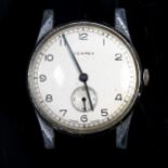 TEMPEX - a Vintage stainless steel mechanical wristwatch head, silvered dial with Arabic numerals,