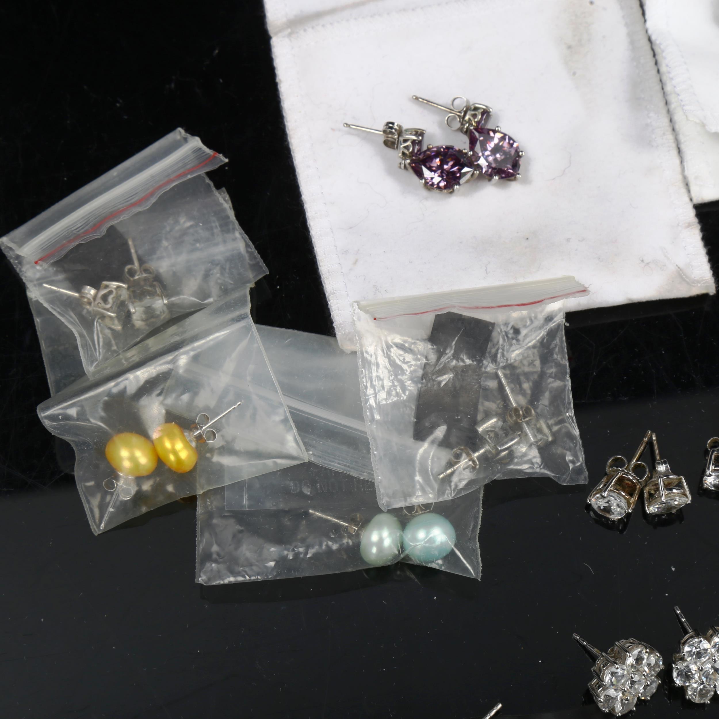 A quantity of modern silver stone set jewellery, most with gemstone certificates Lot sold as seen - Image 4 of 4