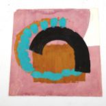 Alistair Grant (1921 - 1997), gouache, black rock, signed, 25cm x 25cm, unframed Tiny tear in bottom