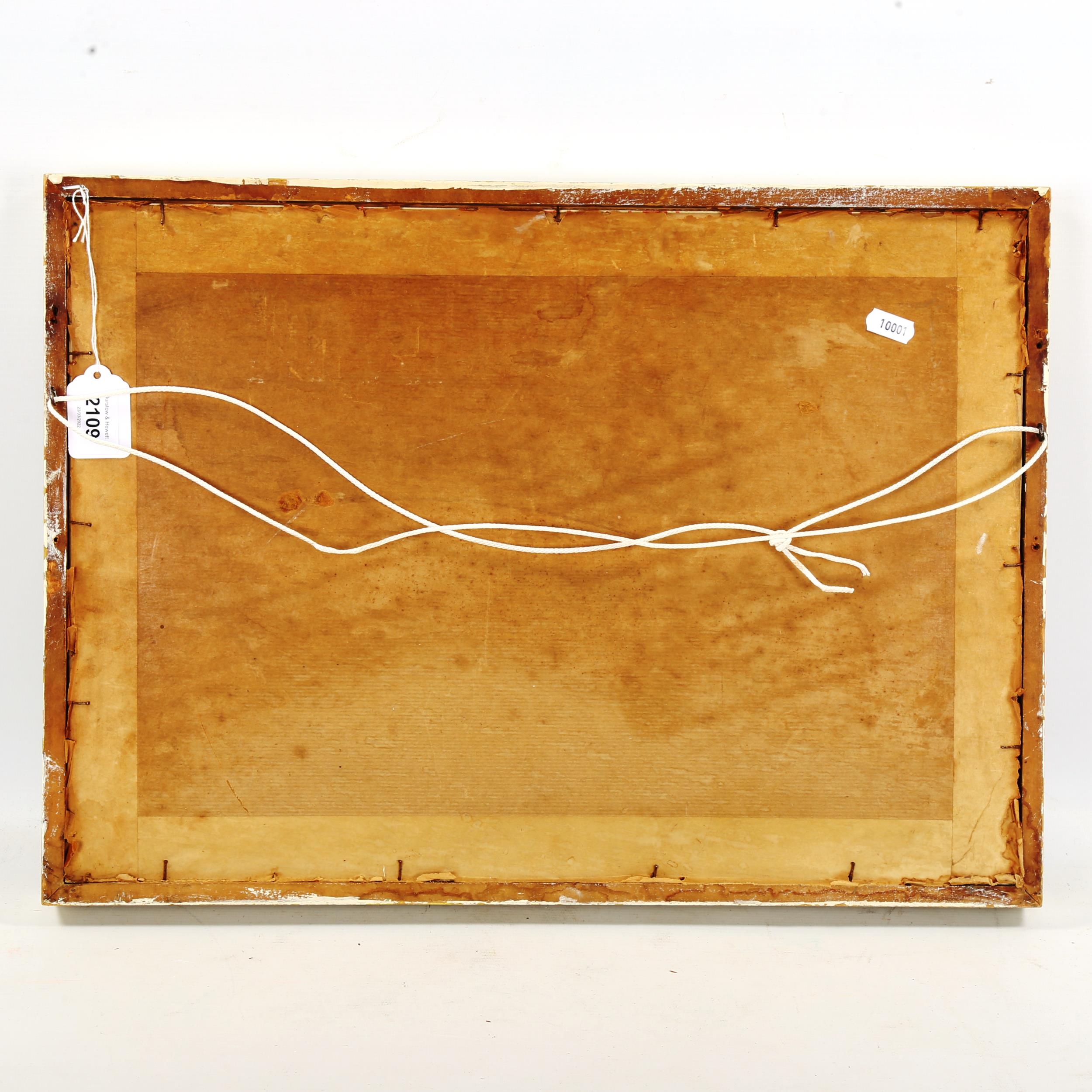 *WITHDRAWN* Mixed media paint/wood, relief abstract composition, unsigned, painted frame, - Image 3 of 4