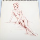 Alistair Grant (1921 - 1997), artist's sketch album containing watercolour and crayon nude life