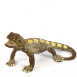 Bergmann style cold painted bronze lizard, length 5.5cm