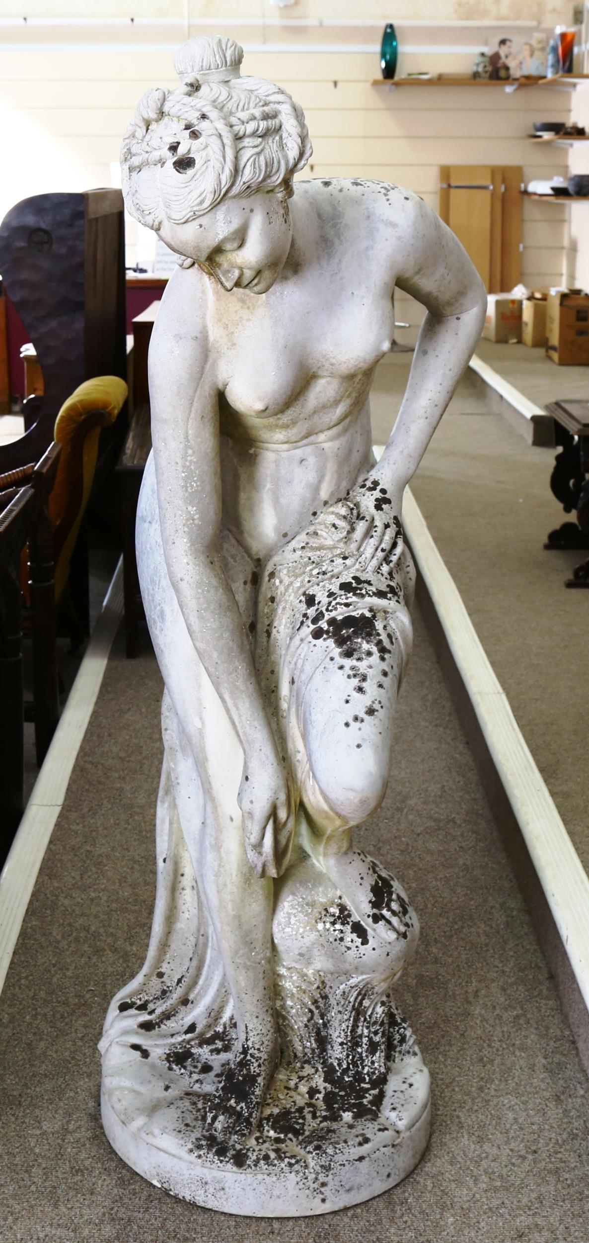 Lorenzo Dal Torrione, a large marble composite stone sculpture of a Classical female nude