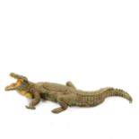 Bergmann style cold painted bronze alligator, length 20cm