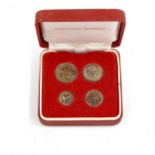 A cased set of 1942 Maundy money