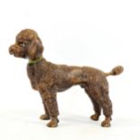 Austrian cold painted bronze Poodle, length 7cm