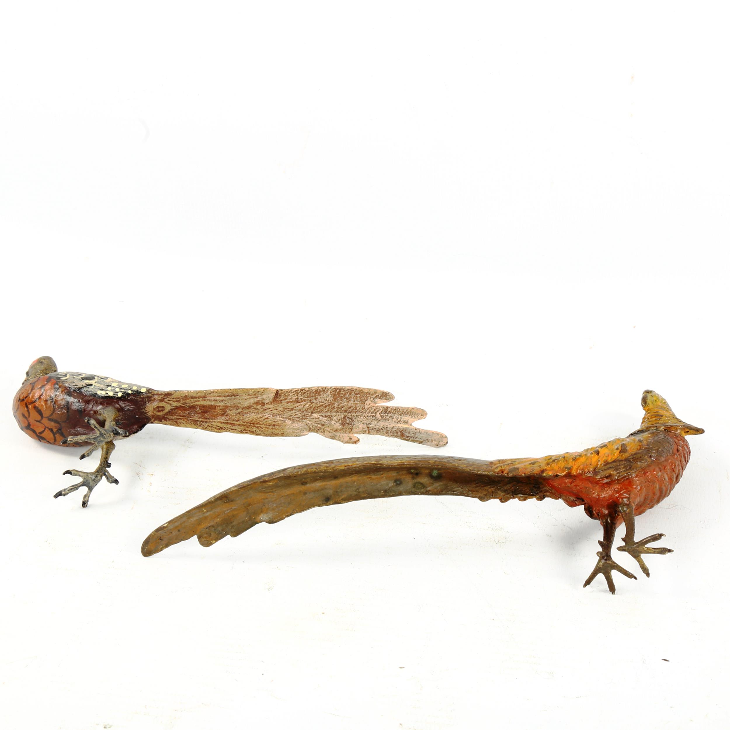 2 Austrian cold painted bronze pheasant, largest length 21cm - Image 3 of 3