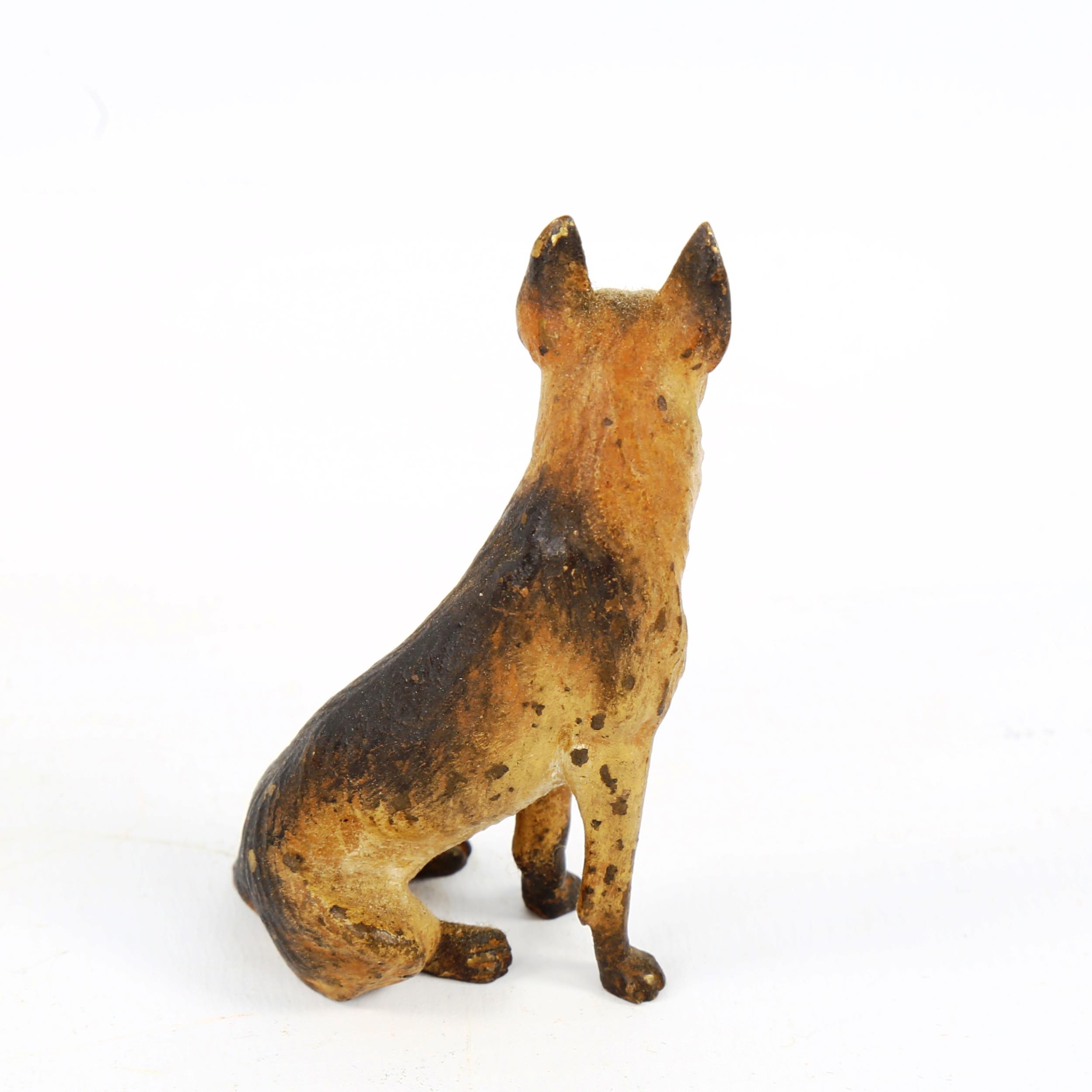 Austrian cold painted bronze German Shepherd dog, height 6cm - Image 2 of 3