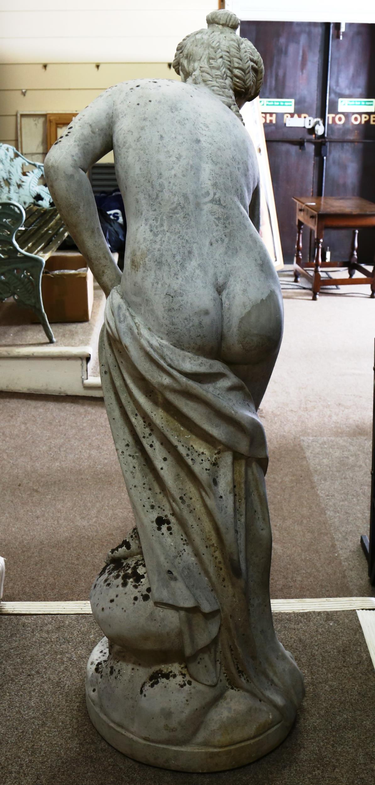 Lorenzo Dal Torrione, a large marble composite stone sculpture of a Classical female nude - Image 3 of 3