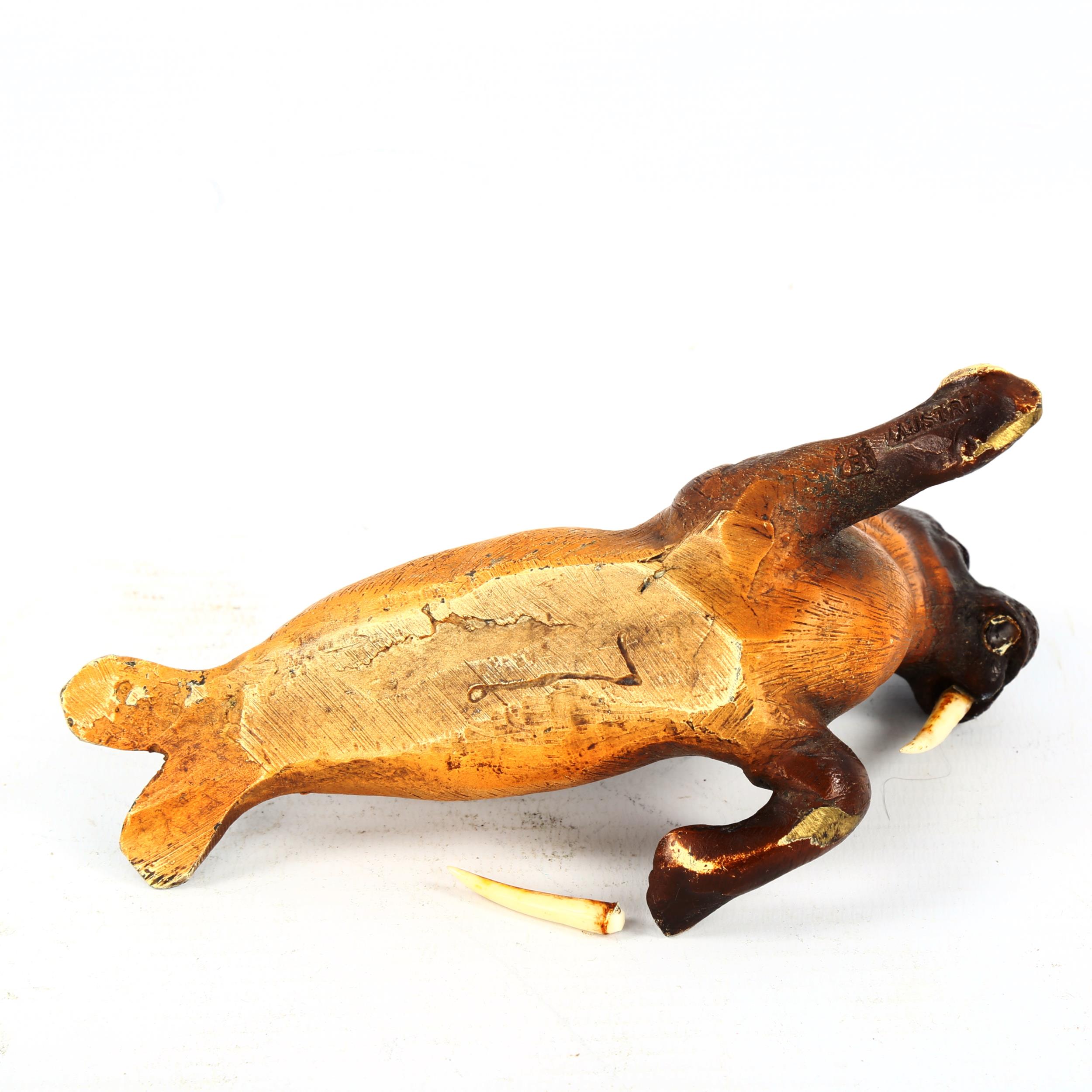 Bergmann style cold painted bronze walrus, length 14cm - Image 3 of 3