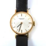 INTERNATIONAL WATCH CO (IWC) - a lady's 18ct gold mechanical wristwatch, circa 1967, silvered dial