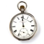 ZENITH - a Continental silver-cased open-face keyless-wind pocket watch, by Favre-Leuba & Co,