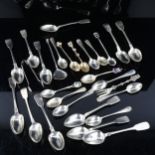Various silver spoons, including Irish and Victorian, 15.1oz total Lot sold as seen unless