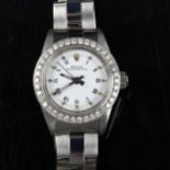 ROLEX - a lady's stainless steel Oyster perpetual automatic bracelet watch, ref. 67180, circa