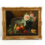 Constance Cooper, oil on canvas, still life, signed, 41cm x 51cm, framed Very good condition