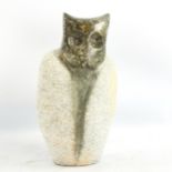 Zimbabwe Shona stone owl sculpture, height 31cm Very good condition
