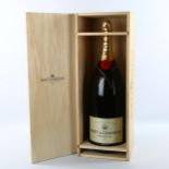 A Salmanazar bottle of Moet & Chandon NV Champagne, 9L, in original wooden box