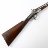 An Adams & Co double-barrelled pinfire sporting shotgun, circa 1865, serial no. 10298, barrel length