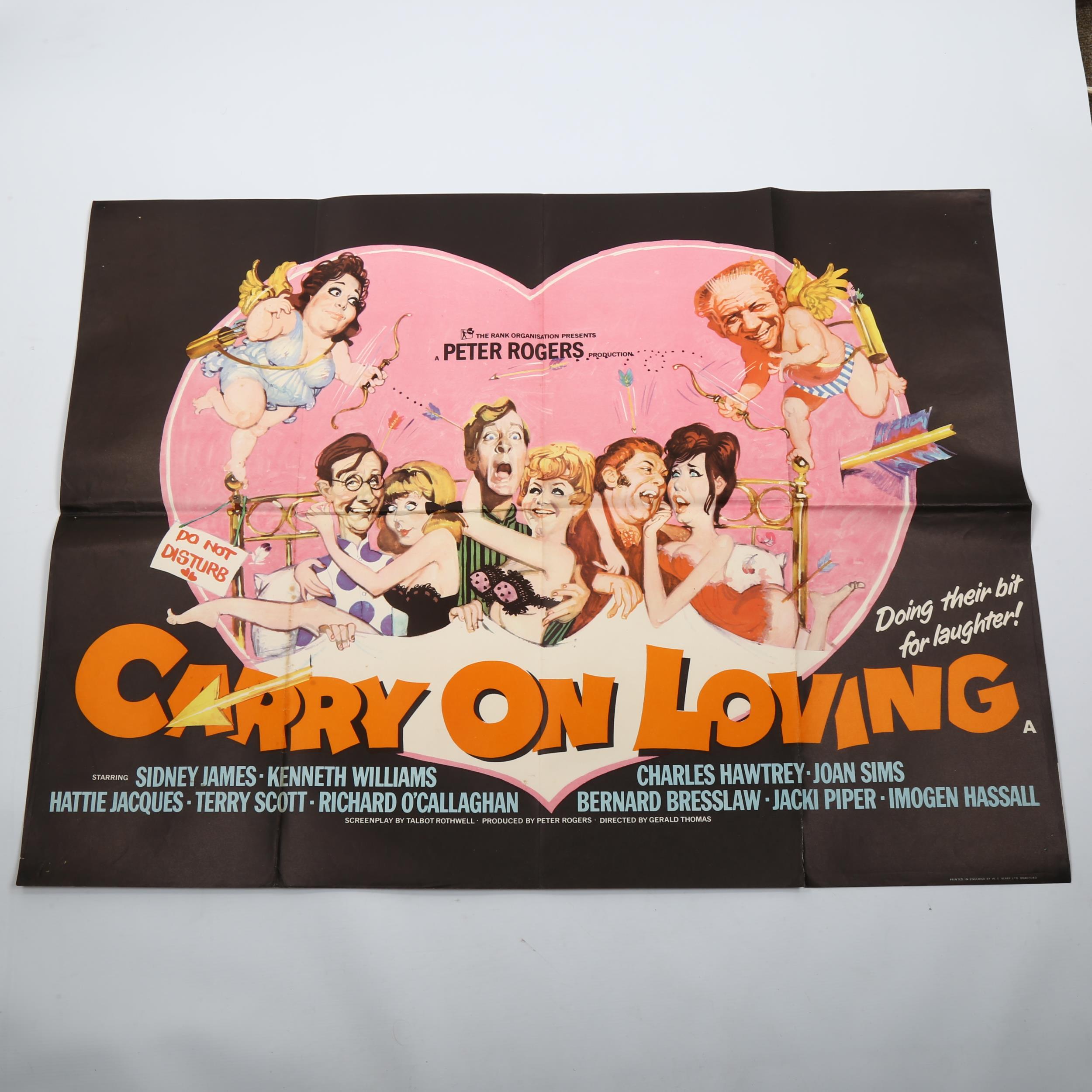 Carry on Loving (1970) British Quad film poster, 30 x 40"