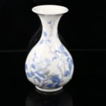 Lladro Sparrows pattern baluster vase, with relief moulded decoration, height 25cm