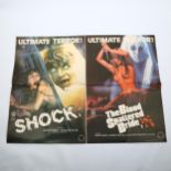 British Quad film poster double bill, Shock / The Blood Spattered Bride, 30 x 40"