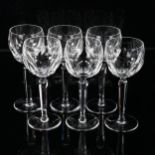 A set of 6 Waterford Crystal Sheila pattern Hock glasses, height 18.5cm