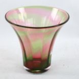 1930s Stevens & Williams/Royal Brierley Rainbow glass trumpet-shaped vase, height 20.5cm - BBC