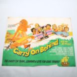 Carry on Behind (1975) British Quad film poster, 30 x 40"