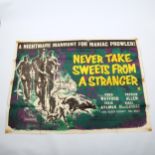 Never Take Sweets from a Stranger (1960) British Quad film poster, Hammer Films, 30 x 40"