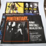 4 British Quad X rated 1970s' film posters, Death Weekend, Slavers, Penitentiry, Exterminator 2, all