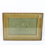 ASPREY & CO - a large Art Deco green stained crocodile skin photo frame, with velvet mount and