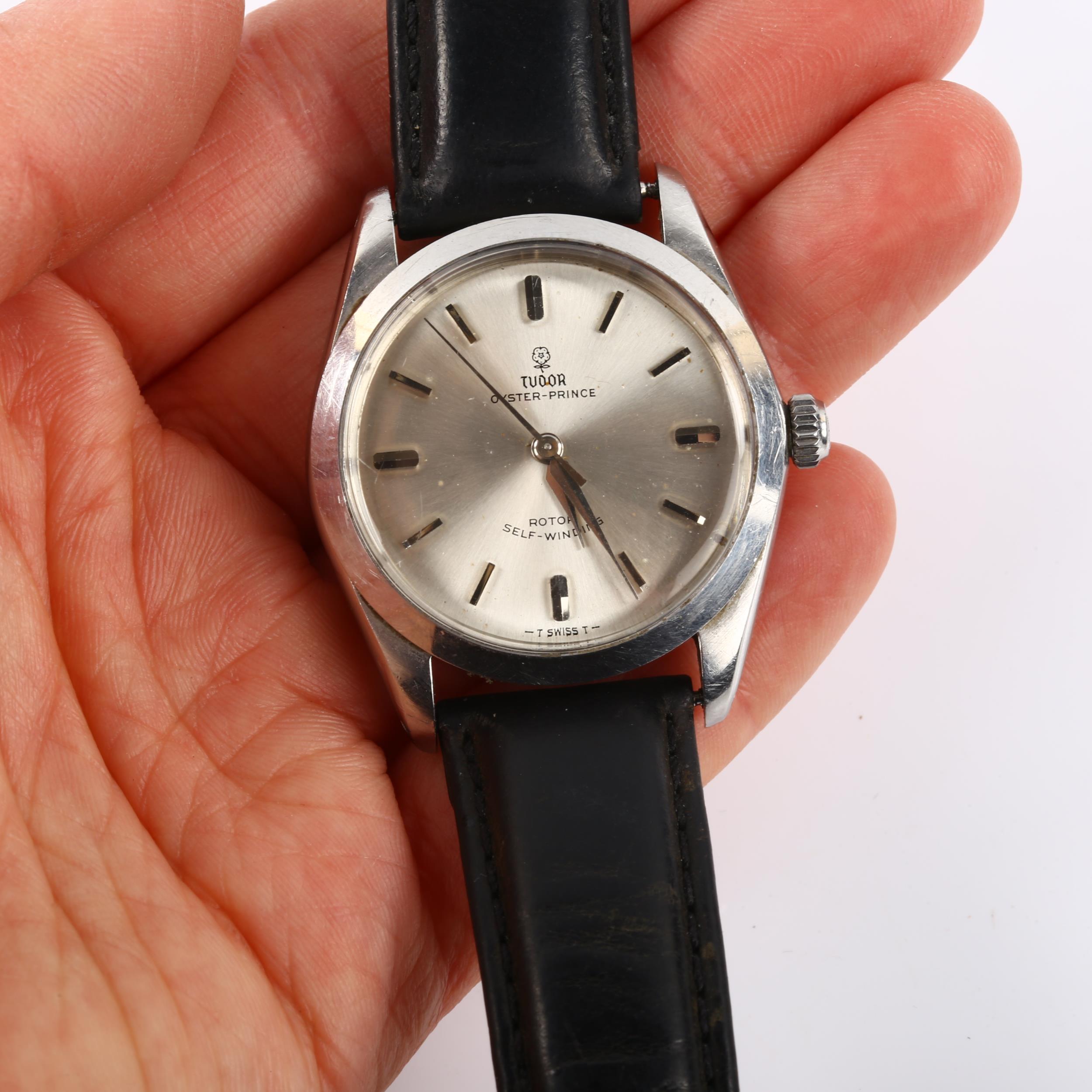 TUDOR - a Vintage stainless steel Oyster-Prince automatic wristwatch, ref. 7995, circa 1960, - Image 5 of 5