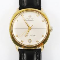HAMILTON - a gold plated stainless steel Pan-Europ automatic wristwatch, ref. 64017-4, silvered