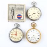 3 Vintage pocket watches, including gold plated Waltham, Smiths etc (3)