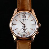 LINKS OF LONDON - a rose gold plated stainless Regent quartz wristwatch, ref. 6010.1464, mother-of-