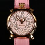 GaGa MILANO - a lady's rose gold plated Honolulu quartz wristwatch, circa 2021, pink dial with