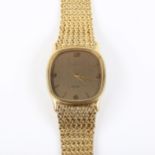 OMEGA - a Vintage gold plated stainless steel Deville quartz bracelet watch, ref. 1365, circa 1980s,