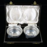 A pair of George V silver 2-handled bon bon dishes, by Barker Brothers Silver Ltd, Jubilee hallmarks