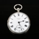 A 19th century silver-cased open-face key-wind pocket watch, by M Mccallum of Barhead, white