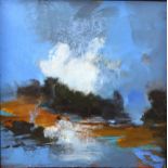 Alan Rankle, oil on board, untitled abstract, 30cm x 30cm, framed